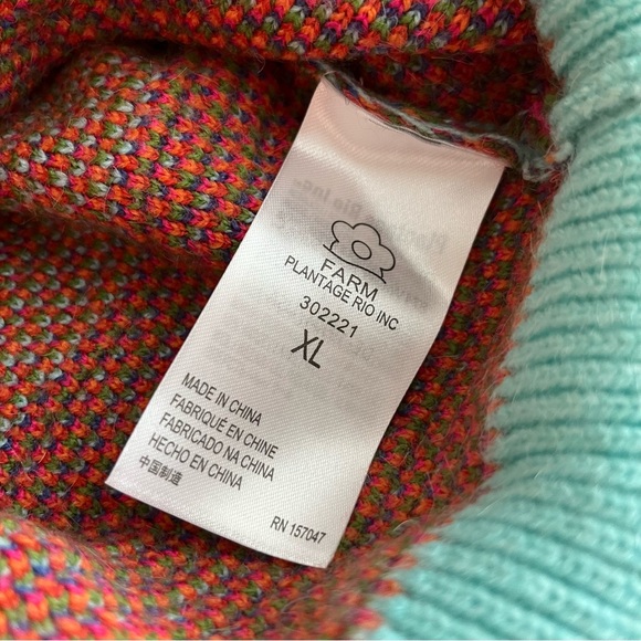 NWOT Farm Rio Rio Amazon Mushroom Embroidered Sweater XL - Picture 13 of 14